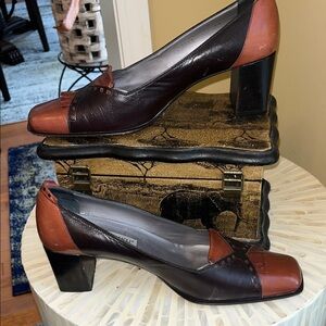 Vintage Bruno Magli Two-toned Leather Pumps, size 10